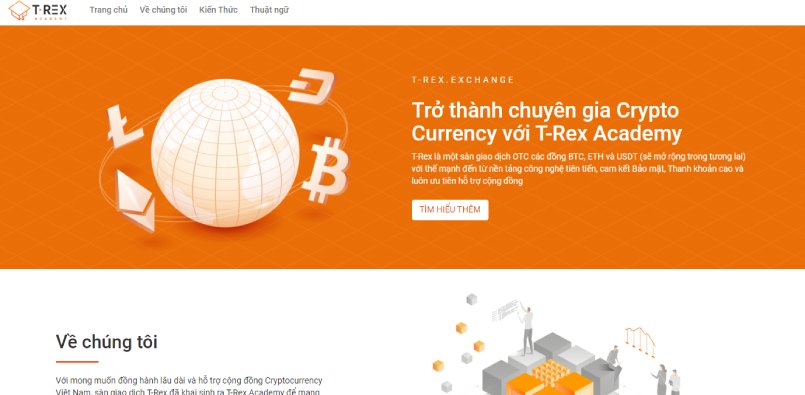 Các tính năng của sàn Bitcoin uy tín T-Rex.exchange